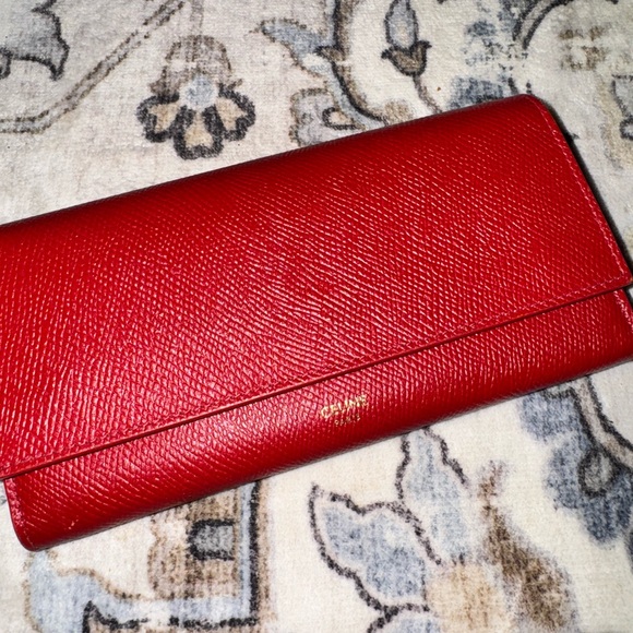 Celine Red Leather Women's Clutch - Picture 1 of 4